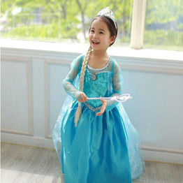 New Elsa dress Princess Girl Dresses costumes for children snow queen party dress Anna Christmas Toddler Girls Clothing