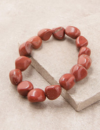 Red Jasper Bead Bracelet