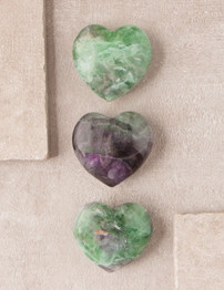 Rainbow Fluorite Healing Heart