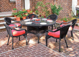Hot Sale outdoor dining furniture garden patio rattan table and chairs sets