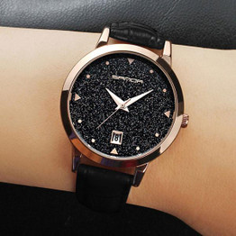 2017 Fashion Black Wrist Watch Women Watches Ladies Luxury Brand Famous Quartz Watch Female Clock Relogio Feminino Montre Femme