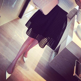 Stylish Women High Waisted Pleated Floral Short Mini Skirt Skater Flared Skirt