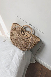 Chicnico Fashion Hand-woven Straw Tote Bag
