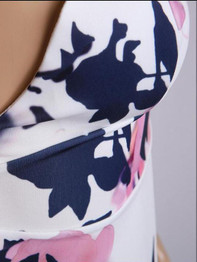 Chicnico Fashion Floral Print Sleeveless Halter Bodycon Dress