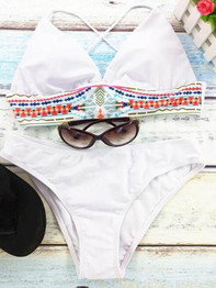 Chicnico Boho Bikini Floral Print Bohemian Style Swimsuit