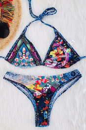 Chicnico Bohemian Floral Printed Bikini Set