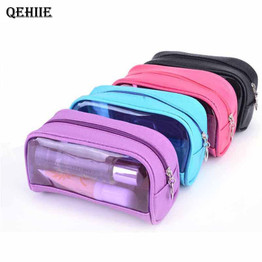Transparent Cosmetic Bags PVC Makeup Bags Travel Organizer Necessary Beauty Case Toiletry Bag Bath Wash Make up Box