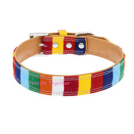 Colorful Canvas Pet Dog Collar Designer Perro Collar For Large Dog Bone Rhinestone Cat Collar S/M/L