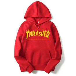 RUMEIAI New Fleece Autumn Winter Trasher Men's Hoodies Streetwear Skateboard Hip hop Hoody Thrasher Sweatshirt Men Women Sweat