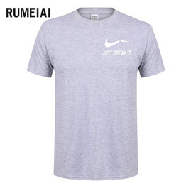 RUMEIAI Fashion Men T-Shirts Male US Size T shirt Homme Summer cotton Short Sleeve T Shirts Brand Men's Tee Shirts Man Clothes