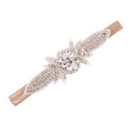 New Flower Girl Rhinestone Headband for Hair Accessories kids Christening Baptism Headband girl Bling Headband 1pc