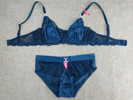 New lace bra set sexy bra & brief sets lace brassiere Long cardigan sexy women underwear set Transparent bra and briefs