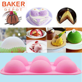 Silicone Cake mold 6 hole half sphere shape handmade soap mold silicone chocolate molds SSCM-001-3