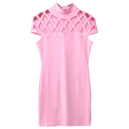 Short Sleeve Women Sexy Mini Dress Bandage Summer Hollow Out Women Bandage Bodycon Evening Party Pencil Mini Dress