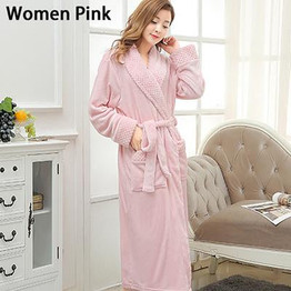 Hot Selling Lovers Long Warm Coral Fleece Bathrobe Men Winter Super Soft Flannel Kimono Bath Robe Male Dressing Gown Mens Robes