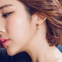 New OL Earrings With Pearls,drop freshwater pearl earrings 925 silver jewelry for women trendy wedding gift 8-9mm gift box