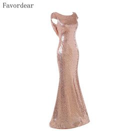 Favordear Sparkly Vestido De Festa Long Gold Wedding Party Gowns Champagne Rose Gold Sequin Bridesmaid Dress Hot