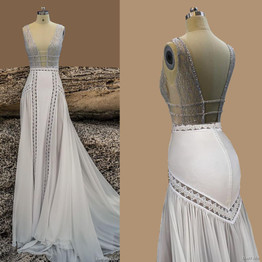 Beach Wedding Dresses Sexy Chiffon A Line Vintage Boho Cheap Bridal Gowns Vestidos De Novia Robe De Mariage Bridal Gown in stock