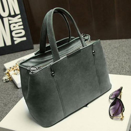 Hot Sale Nubuck Leather Women Top-Handle Bags Candy Color Women Shoulder Bag Rivet Women Bags