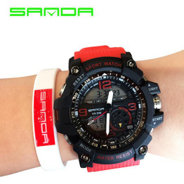 G Style Shock Sanda Waterproof Outdoor Sports Watches Men Quartz Watch Clock Digital Military LED Wrist Watch Relogio Masculino