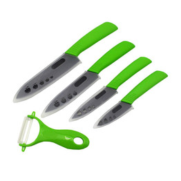 DOANTE Brand Black Blade Ceramic Knife Set 3" 4" 5" 6" Inch Peeling Paring Chef Knife + Peeler Top Quality Kitchen Knives Set