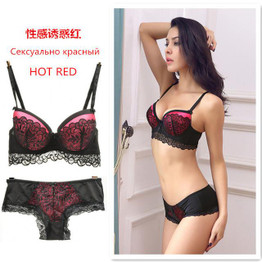 Juliet's Sexy Women Bra Set Push Up Bra and Panty Set Sexy Lace Embroidery Brand Underwear Ruffles ABC Cup Lingerie Set