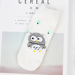 % New 3D Emoji Sock Meias Summer Autumn Harajuku Owl Socks 3D Print Animal Women's Low Cut Ankle Socks Cat Printed Unisex sock