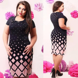 fashionable women dresses big size NEW 2017 plus size women clothing 6xl winter dress casual o-neck Plaid office bodycon Dress