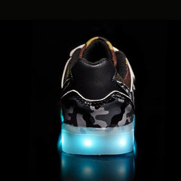 USB Basket Led child Shoes With Light Up Kids Luminous Sneakers Children's Glowing Shoe enfant for Boys