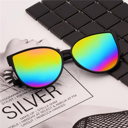 BAMONA Fashion Oversized Cat Eye Sunglasses Women Brand Designer Ladies Retro Mirror Lens Sun Glasses For Female Oculos UV400