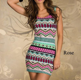 BAEKADOO Women Casual Striped Mini Retro Dress Vestidos Party Dress