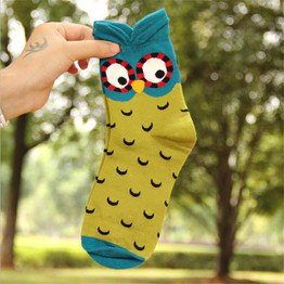 Hot sale! women 3d cartoon socks autumn-winter fashion animal colorful cartoon dress soks lady and women's cotton funny sock