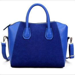 Hot Sale! Bag fashion bags 2016 patchwork nubuck leather women's handbag smiley shoulder bags