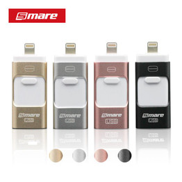 Smare 3in1 128GB 64GB 32GB 16GB Metal USB OTG iFlash Drive HD  USB Flash Drives for iPhone for iPad for iPod and Android Phone