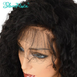 Slove Rosa Lace Front Human Hair Wigs For Black Women 150% Remy Brazilian Loose Curly Lace Wigs With Baby Hair Bleached Knots