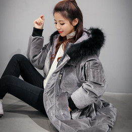 Fitaylor Women Winter Coat Jacket Warm Down Parkas Large Raccoon Fur Hooded Parka White Duck Down Medium Long Jacket