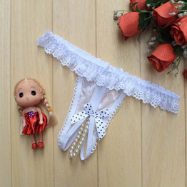 High Quaity Women Sexy Panties Seamless Pearl Underwear Women Lace Thong Sexy Thong G-string Briefs