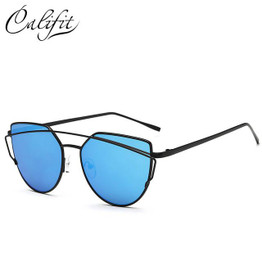 CALIFIT New Classic Cat Eye Sunglasses Ladies Brand Designer Eyewear Unisex Glasses Men Sunglasses Mirror Shades Oculos UV400