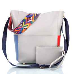 Fashion Women Bag Leather Two Set Purse and Handbags Famous Brands Designer Handbag Bucket Bag Female Shoulder Bags sac a main