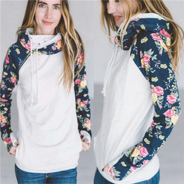 High Quality 3XL Autumn Winter Warm Hoodies Sweatshirts Women Pullover Hoodie Female Patchwork Hood Hooded Sweatshirt Coat Hoody