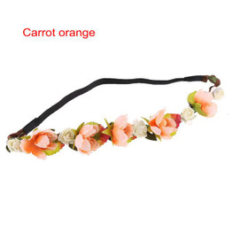 Bohemian Style Women Handmade Flower Hairband Crown Wedding Wreath Bridal Headdress Forehead Headband Hair Head Band Accessories