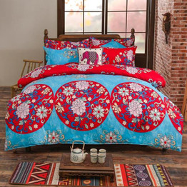Bohemian Style Floral Printing Twin/Queen/King Size Bedding Set 4pcs Comforter Duvet Cover Set Bed Linen Bedspread Pillowcase