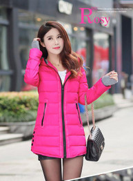 OHRYIYIE 2017 Women's Autumn Winter Jacket Long Parkas For Women Hooded Warm Cotton Padded Lady Jackets And Coats Manteau Femme