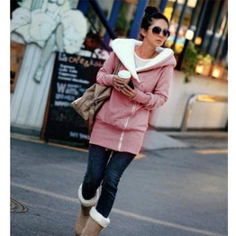 warm women hoodies sweatshirt warm hots moletom feminino sweat femme sudaderas mujer warm zipper long hoodie sweatshirt
