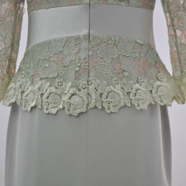 New Sleeveless Neck Slim Lace Embroidered Silk Polyester Blend Straight Dress