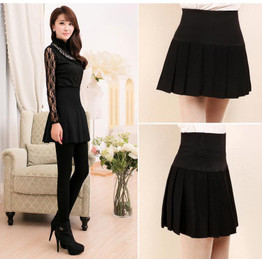 New Sexy Women Skirt Fashion Fall Winter Skirts Plus Size XL High Waist Skirt Black Skater Skirt For Women