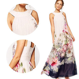 New Sexy Dresses Women Floral Summer Beach BOHO Party Evening Long Chiffon Dress Sundress