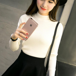 2017 New Brand Spring Autumn Fashion Women sweater tight Solid Turtleneck sweater women slim Knitted Pullovers Female Plus Size