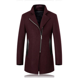 Batmo 2017 winter trench coat Men woolen zippers Trench Coat Men Outerwear Casual Coat Men's Jacket Windbreaker Men Trench Coat