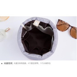 Barrel Shaped Make up Organizer Bag Men Casual Travel Bag Multi Functional Women Cosmetic Bags Storage Bag in bag Makeup Handbag